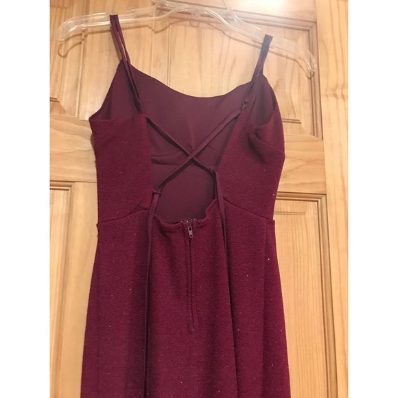 David’s bridal red formal slit dress - Picture 6 of 7